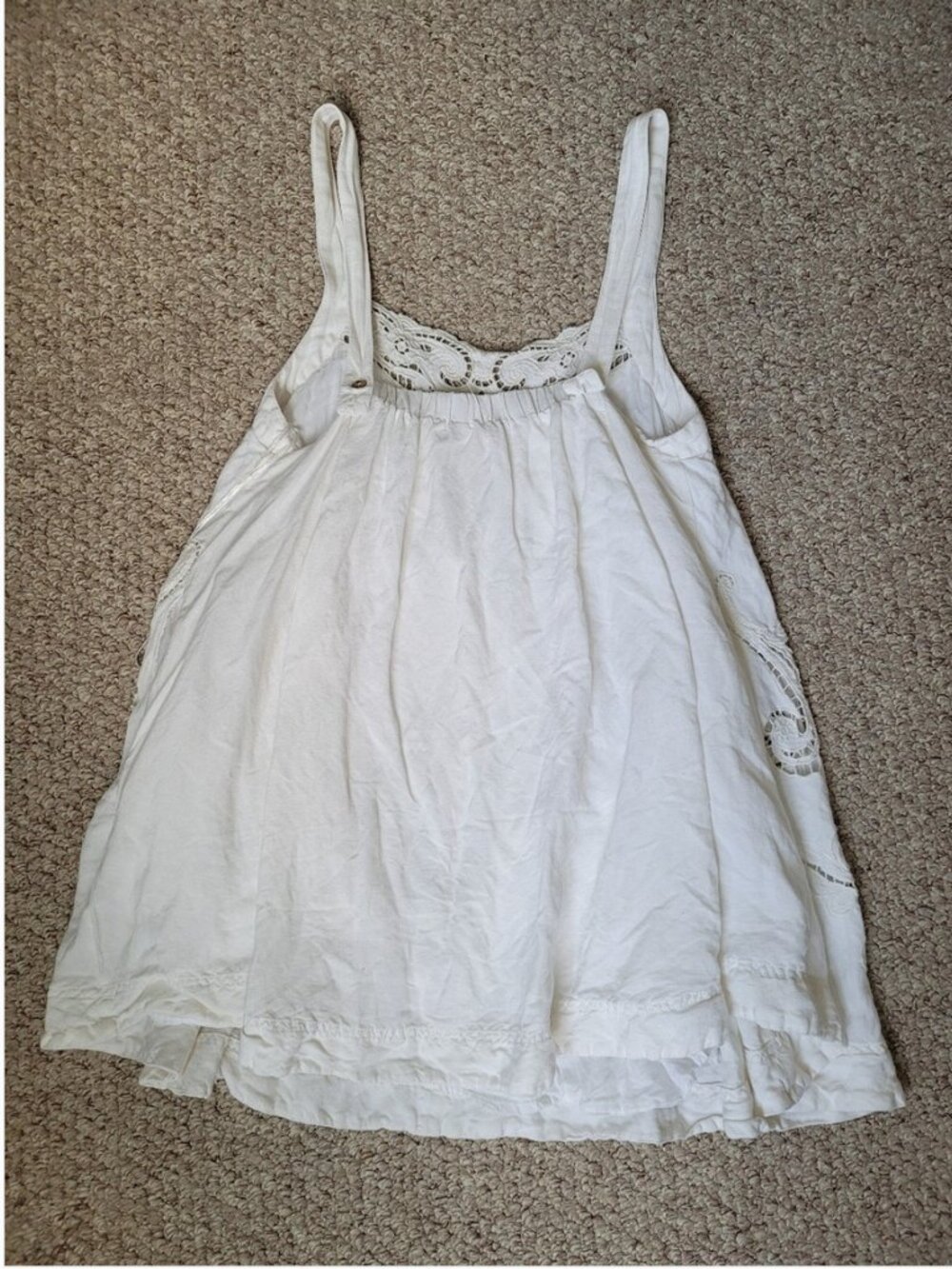 Anthropologie Pilcro Mini Embroidered Eyelet Linen Dress size M - Picture 5 of 7
